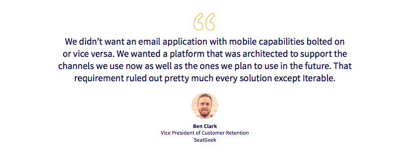 Quote from Ben Clark at SeatGeek