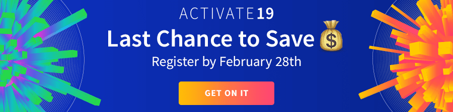 Activate 19 Early Bird Banner