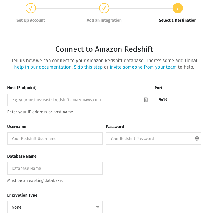 Connect to Amazon Redshift