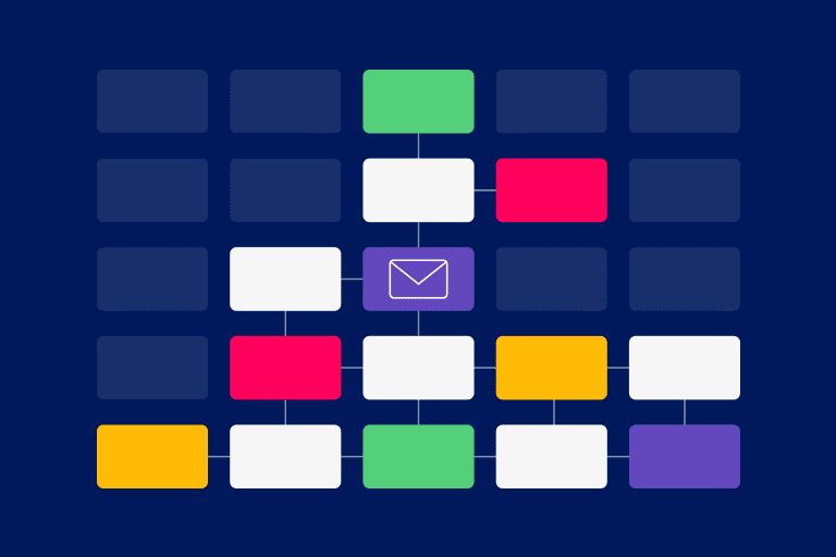 Illustration depicting an email design system
