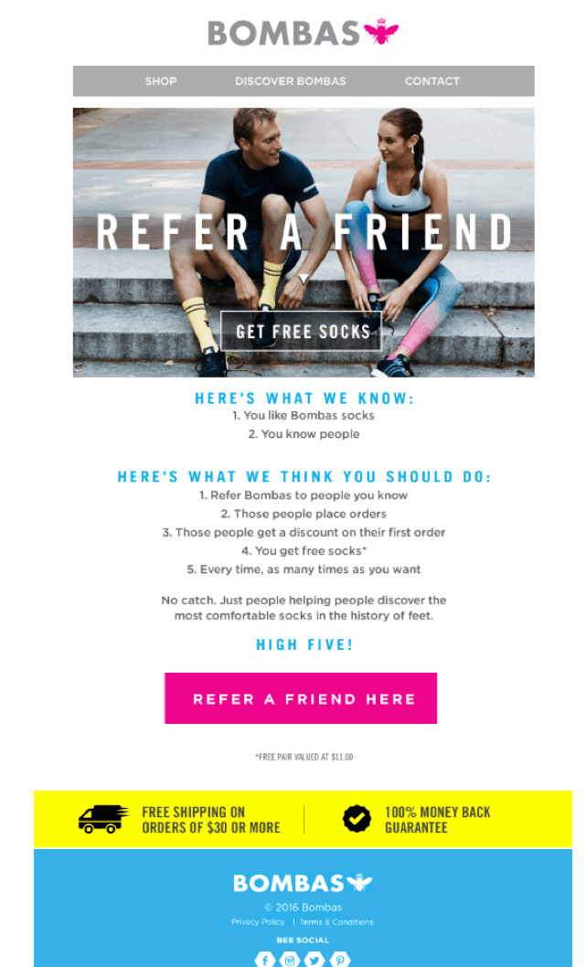 Bombas Refer-a-Friend Campaign