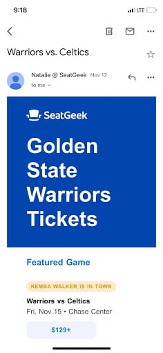 Seatgeek Ticket Recommendations