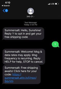 Summersalt SMS Messages
