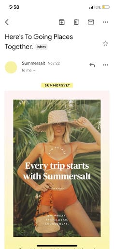 Summersalt Welcome Campaign