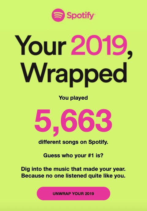 Spotify 2019, Wrapped campaign