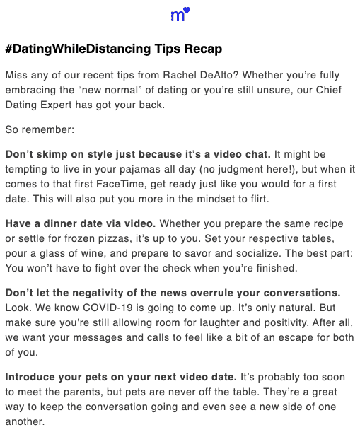 Advice on Dating