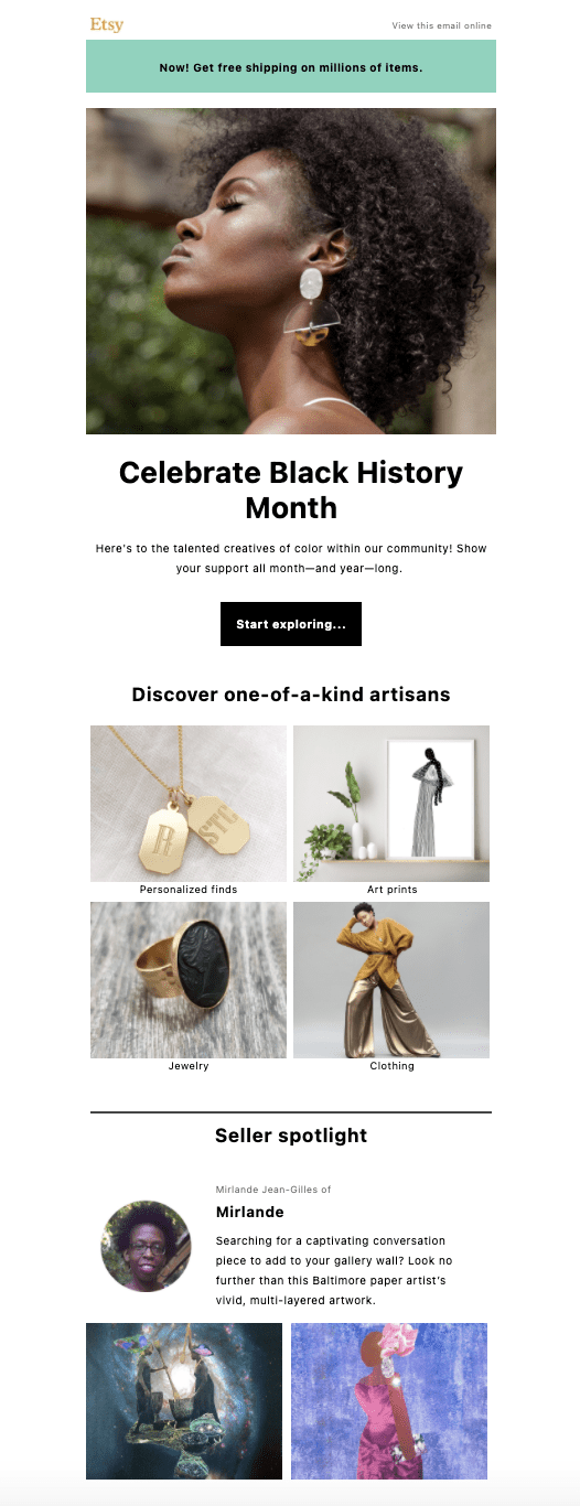 Etsy: Celebrate Black History Month