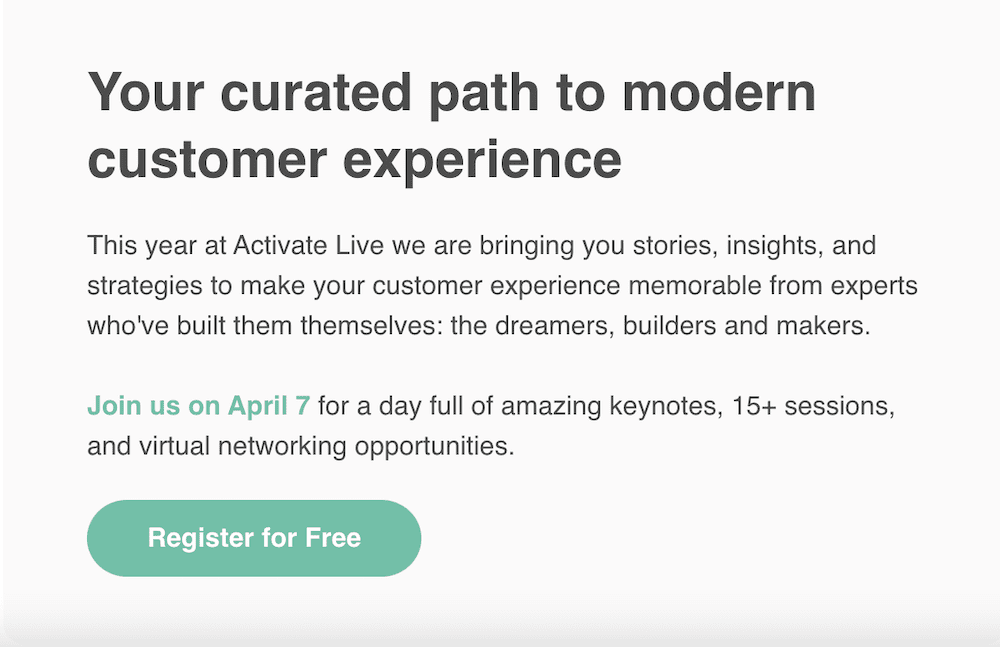 Email design trends - Iterable Activate Live announcement