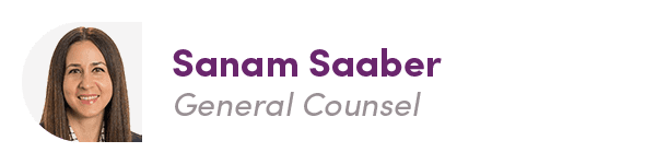 Leadership team - Sanam Saaber, General Counsel