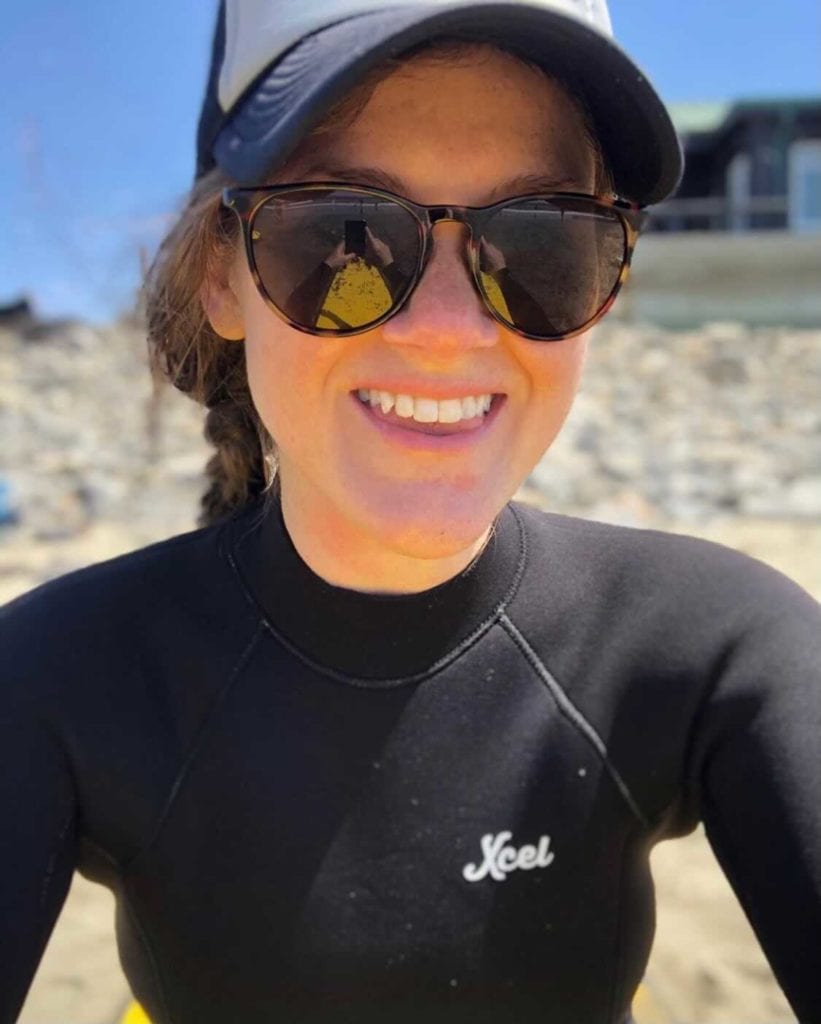 Women in Marketing - Ginny Tonkin in a wetsuit