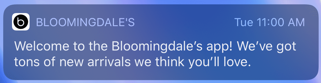 bloomingdale's cross-channel messaging
