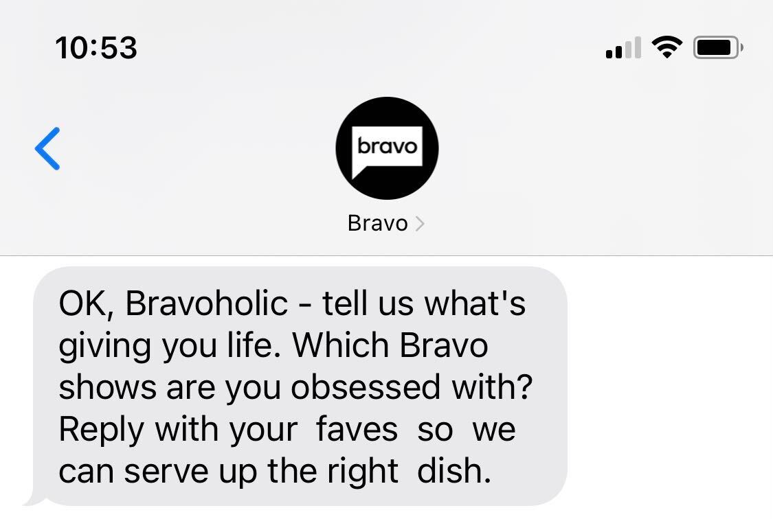 Bravo SMS Message