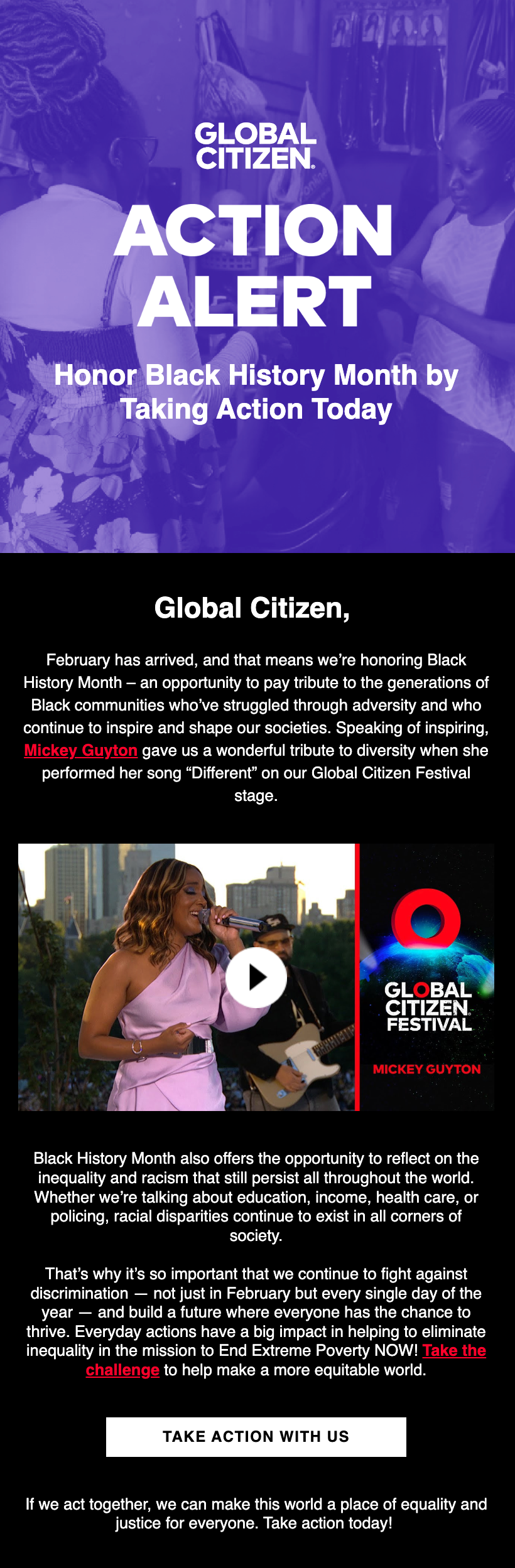 Global Citizen BHM Equity Heroes