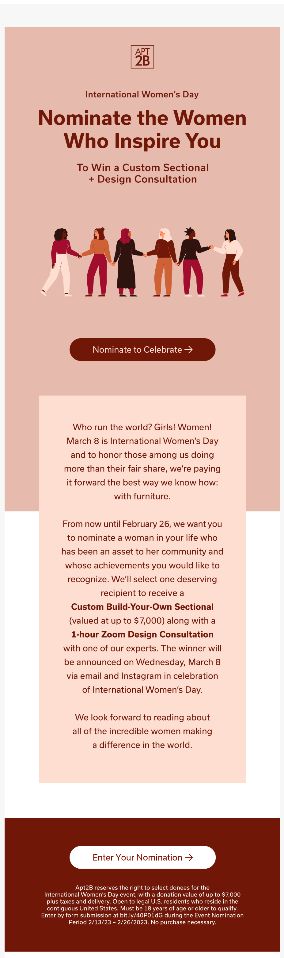 Apt2b supporting the theme of Women's History Month