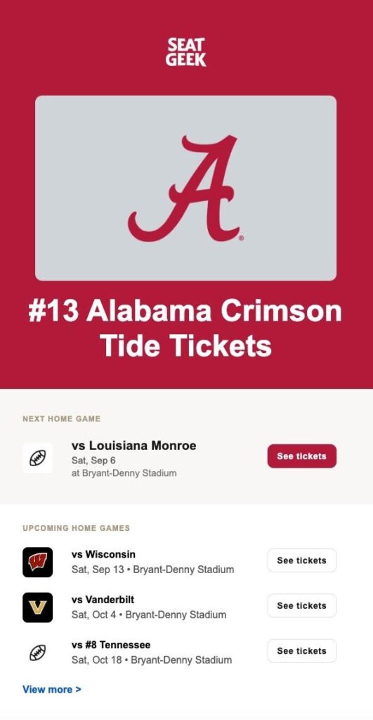 SeatGeek Alabama image