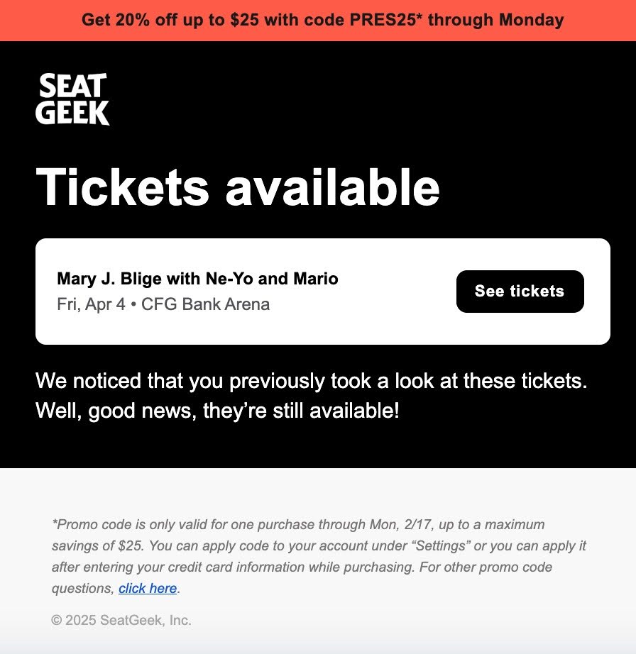 SeatGeek uses Snippets image